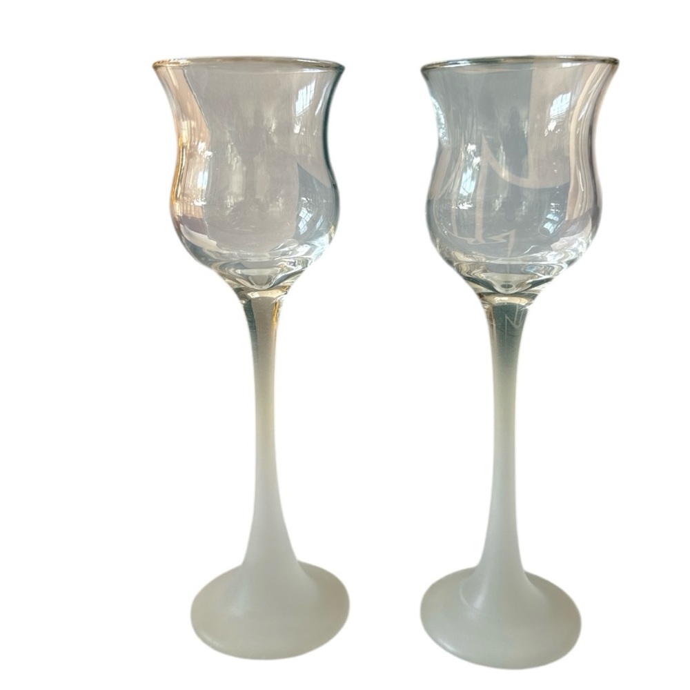 NIB PartyLite Iced Crystal Duo | Retired Item glass votive holder.
